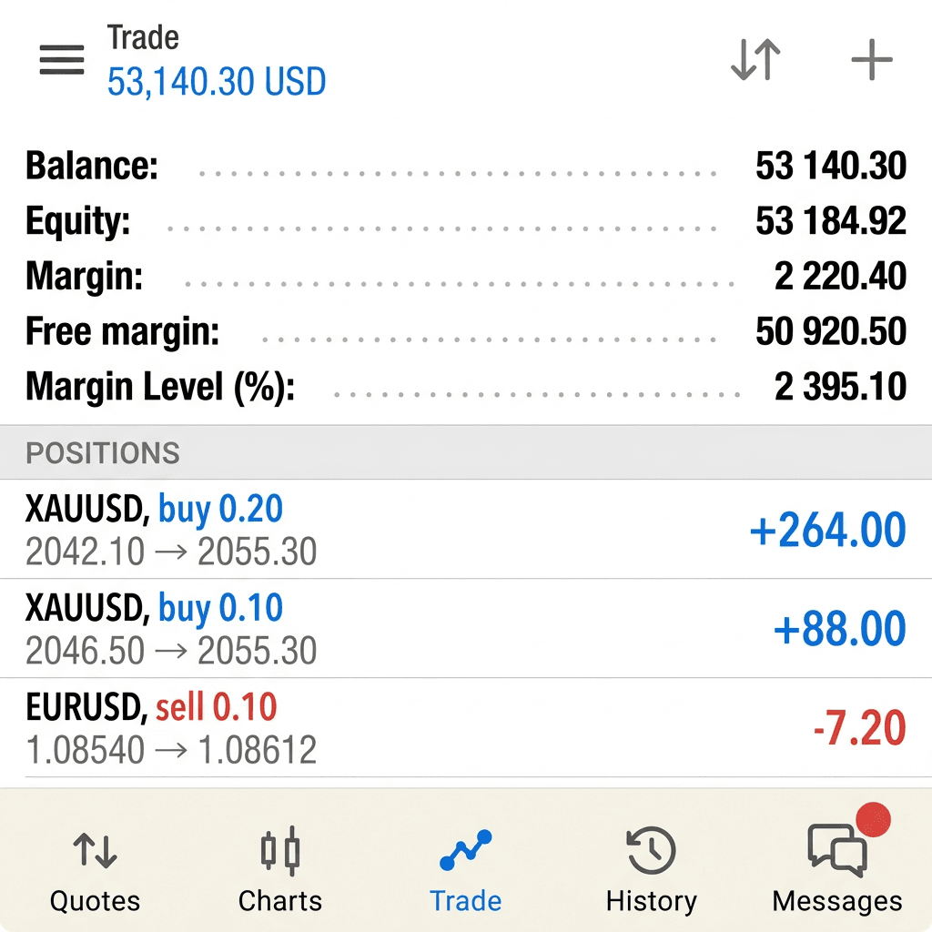 Trading account screenshot shared by Marcus R.